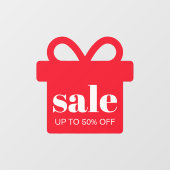 HolidaySALE売場割引率ウィンドウの固定 ウィンドウサイン (シート)