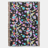 holiES -（ばちゃばちゃ）跳ねる数々のカラー1 +あなたのバックガー。 スローブランケット (正面縦)