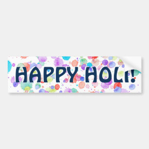 holiES -(ばちゃばちゃ)跳ねる数々のカラー1 +あなたのバックガー。 バンパーステッカー