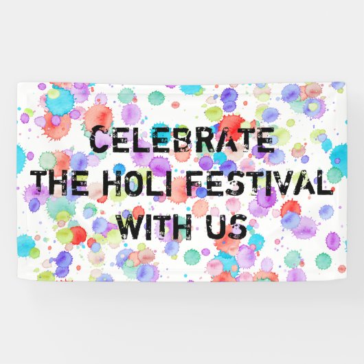 holiES -（ばちゃばちゃ）跳ねる数々のカラー1 +あなたのバックガー。 横断幕 (横)