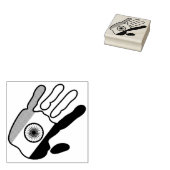 holiES – インド国旗の手+あなたのアイディア ラバースタンプ (押印)