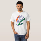 holiES – インド国旗の手 Tシャツ (正面フル)