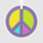 holiES -カラフルの平和サイン+あなたのアイディア オーナメント (裏面)