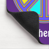 holiES -カラフルの平和サイン+あなたのアイディア マウスパッド (コーナー)