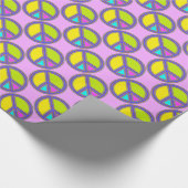 holiES -カラフルの平和サイン+あなたのアイディア ラッピングペーパー (角)