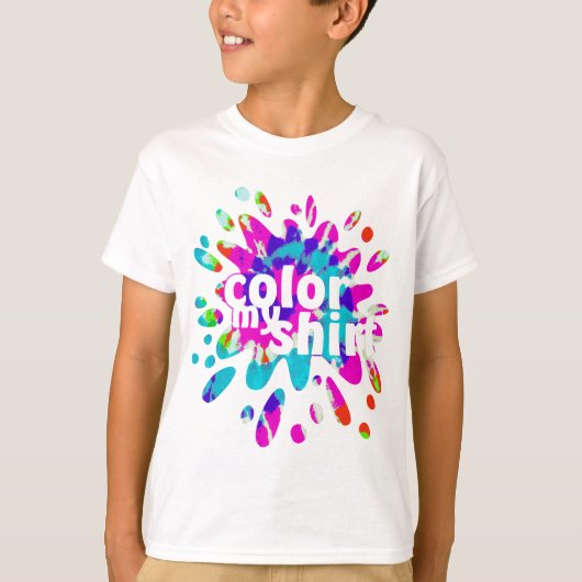 holiES – シャツのスプラッシュの色 Tシャツ (正面)