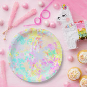 holiES – シームレスパターンパステル1 ペーパープレート (パーティー)