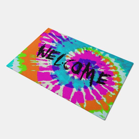 holiES – パワースパイラルろうけつ染めスタイル ドアマット (アングル)