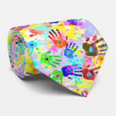 holiES – 手のスプラッシュ色のパタグランジーン2 ネクタイ (ロール)