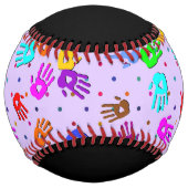 holiES – 手のドットの色付きパターン1 ソフトボール (裏面)