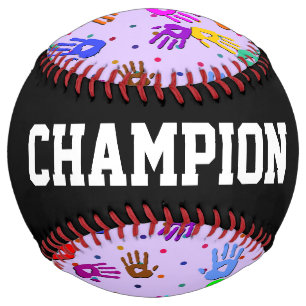 holiES – 手のドットの色付きパターン1 ソフトボール