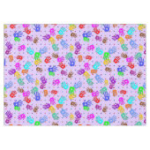 holiES – 手のドットの色付きパターン1 テーブルクロス (正面(横))