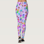 holiES – 手のドットの色付きパターン1 レギンス (裏面)