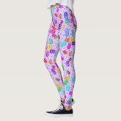 holiES – 手のドットの色付きパターン1 レギンス (左)