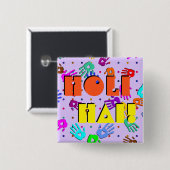 holiES – 手のドットの色付きパターン1 缶バッジ (正面&裏面)