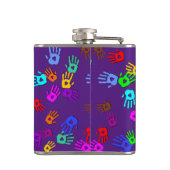 holiES – 手の色のパターン1 +あなたのバックガー。 フラスク (裏面)