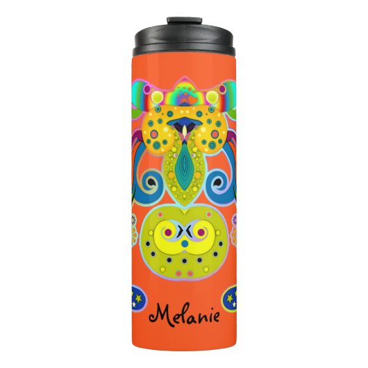 holiES -抽象芸術ハッピーホーリーカウズ+あなたのアイディア タンブラー (正面)