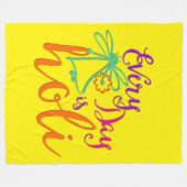 holiES – 毎日Holi + your backgr.&アイディア フリースブランケット (正面(横))