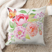 holiES – 水彩春の花ブーケ2 クッション (ブランケット)