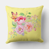 holiES – 水彩春の花ブーケ2 クッション (裏面)