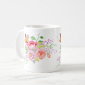 holiES – 水彩春の花ブーケ2 コーヒーマグカップ (正面左)