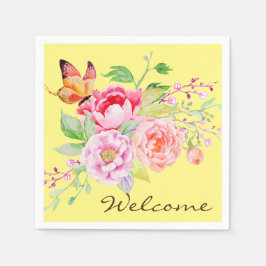 holiES – 水彩春の花ブーケ2 スタンダードカクテルナプキン