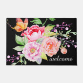 holiES – 水彩春の花ブーケ2 ドアマット (正面)