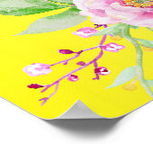 holiES – 水彩春の花ブーケ2 ポスター (角)