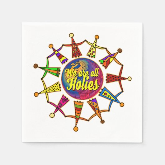 HOLIes – 私たちは全ての穴+あなたのバックガーである。 スタンダードカクテルナプキン (正面)