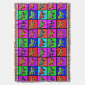 holiES – 蝶サイケデリックモザイク スローブランケット (正面縦)