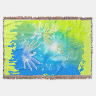 holiES - 飛んでいる Hands Pights ART スローブランケット