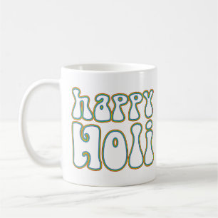 holiES - HAPPY HOLIのシンプルな色のアウトライン1 コーヒーマグカップ