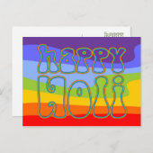 holiES - HAPPY HOLIのシンプルな色のアウトライン1 ポストカード (正面/裏面)