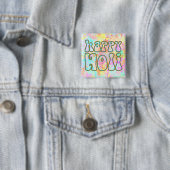 holiES - HAPPY HOLIのシンプルな色のアウトライン1 缶バッジ (インサイチュ)