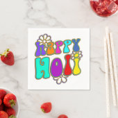 holiES - HAPPY HOLI色輪郭花1 スタンダードカクテルナプキン (インサイチュ)