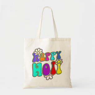 holiES - HAPPY HOLI色輪郭花1 トートバッグ