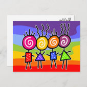 holiES - HOLI 最高の FRIENDSとあなたのアイディア ポストカード (正面/裏面)