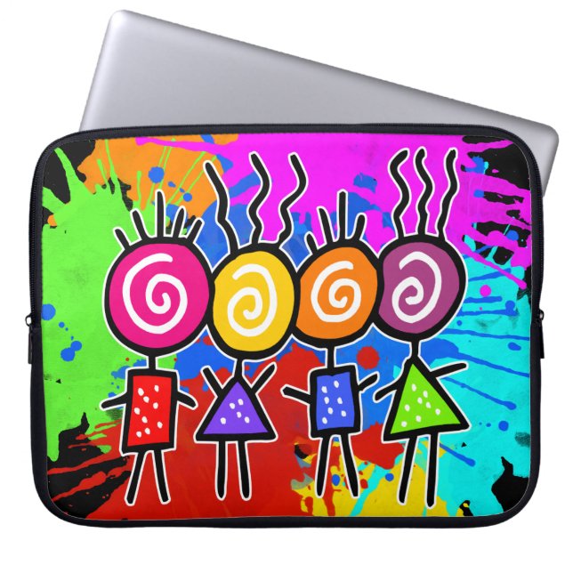 holiES - HOLI 最高の FRIENDSとあなたのアイディア ラップトップスリーブ (正面)