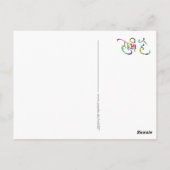 holiES - HOLI HAIサンスクリット1 +バックグル。 ポストカード (裏面)