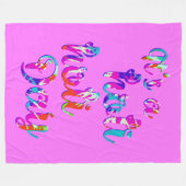 HOLIes - HOLI HOLI DAY + your backgr. フリースブランケット (正面(横))