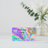 Holigraphクレジットカード爪、 ネイル技術の追加ロゴ 名刺 (スタンド正面)
