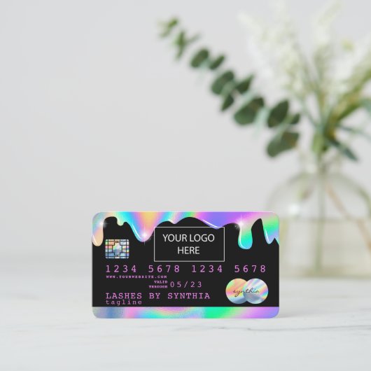 Holigraph Unicornクレジットカードあなたのロゴを追加 名刺 (スタンド正面)