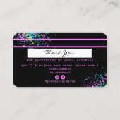 Holigraph UnicornTHNK YOUクレジットカードの追加ロゴ 名刺 (裏面)