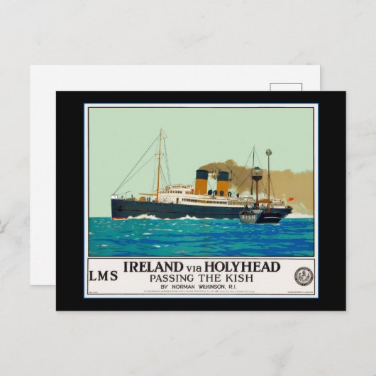 Holihewand経由のアイルランドへの旅行ポスター ポストカード (正面/裏面)