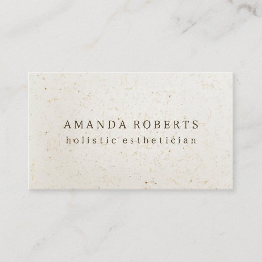 Holistic Esthetician Natural Beige Beauty Spa 名刺 (正面)