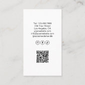 Holistic Health Therapist Logo QR Code White  名刺 (裏面)