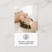 Holistic Health Therapist Logo QR Code White  名刺 (正面)