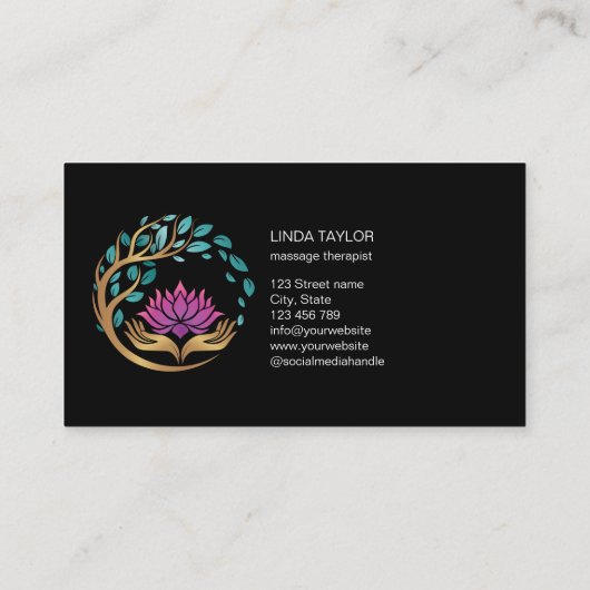 Holistic Massage Therapist Wellness Spa Lotus 名刺 (裏面)