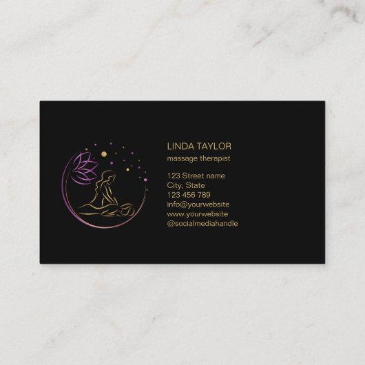 Holistic Massage Therapy Healer Energy 名刺 (裏面)