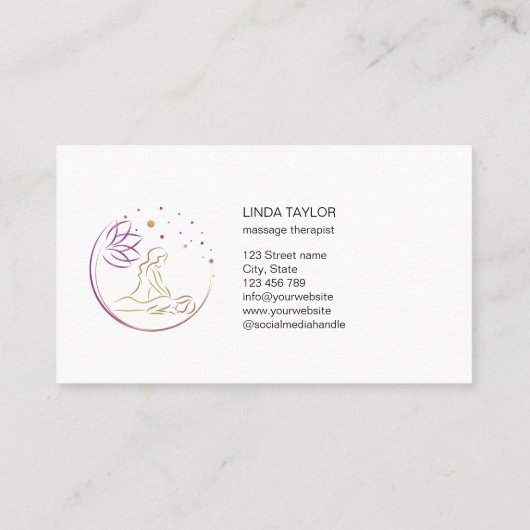 Holistic Massage Therapy Healer Energy 名刺 (裏面)